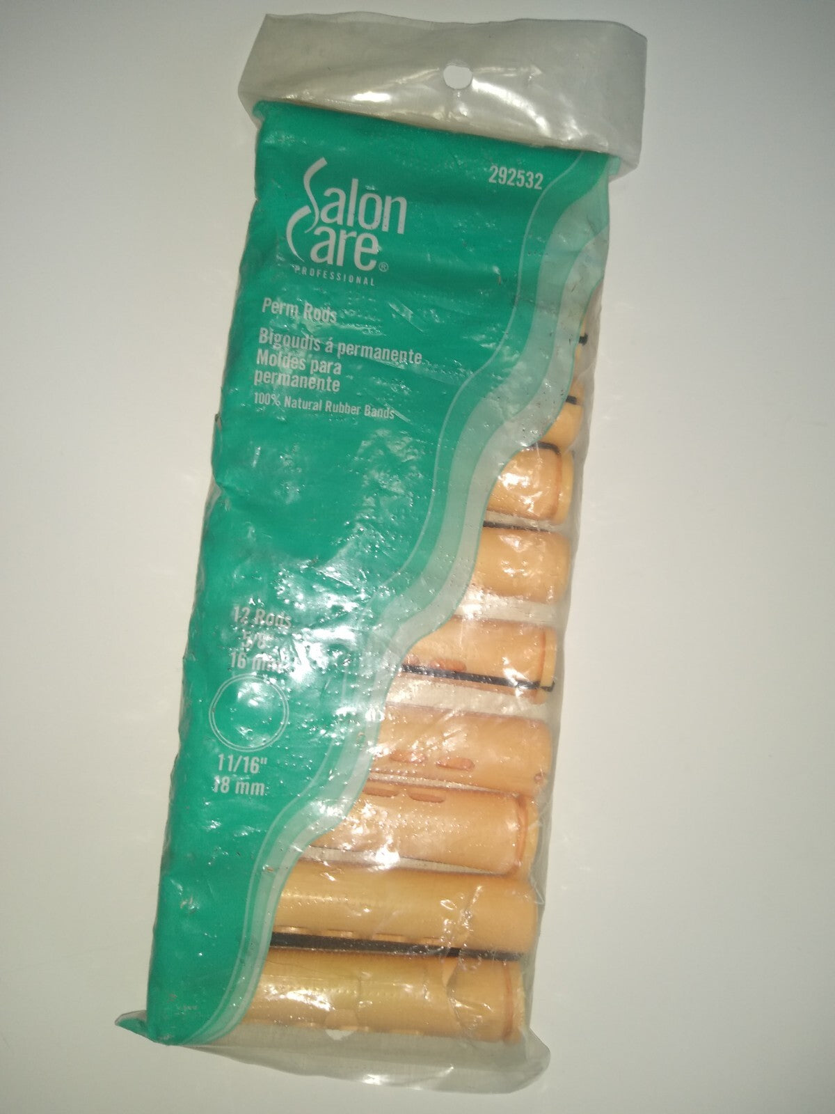 Salon Care Perm Rods Set of 12 - 5/8 Inch Into 11/16 Inch Tube for Hair Perms