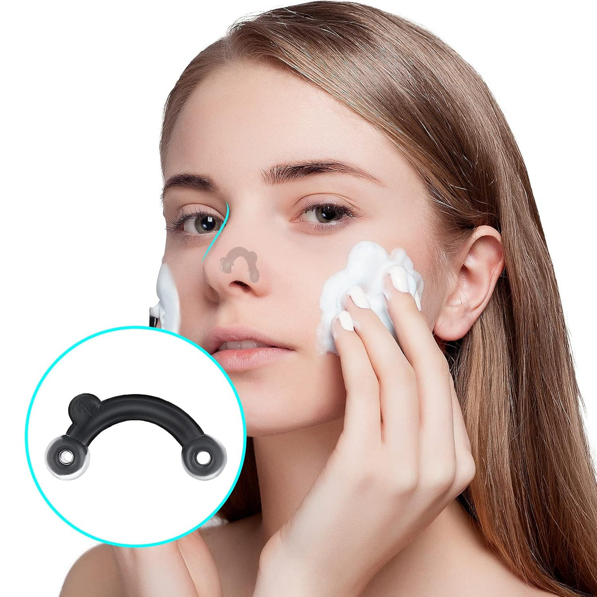 6 Pairs Nose Lifting Clips - Silicone Nose Shaper Inserts for Easy, Pain-Free Nose Straightening