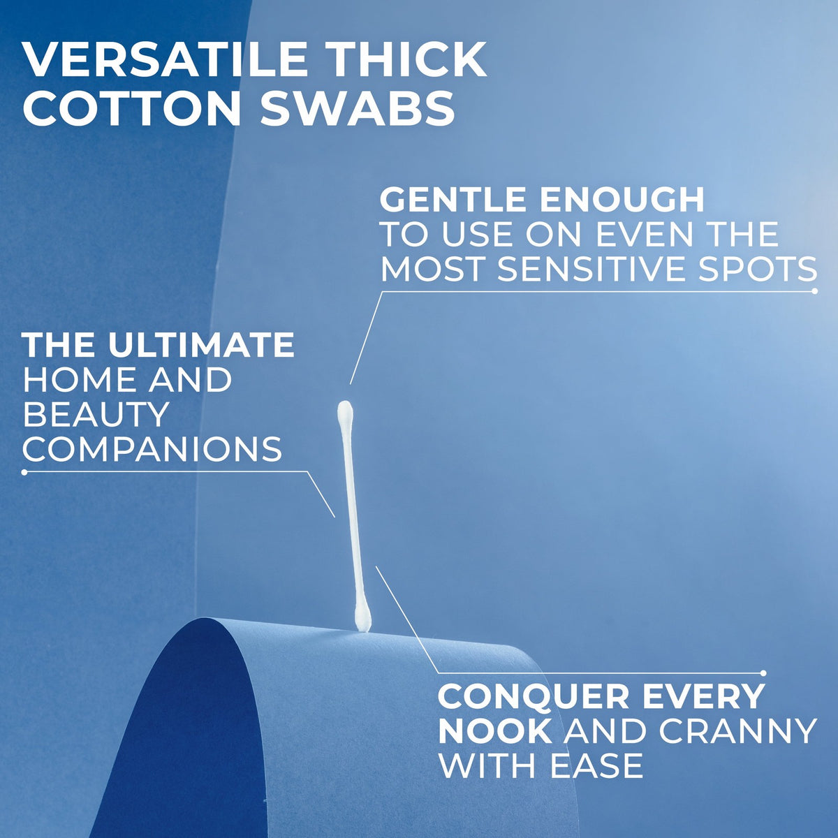 Cotton Swabs Pack - 100% Cotton, 750 Count for Home, First Aid & Beauty