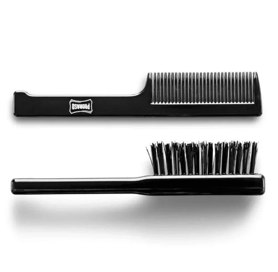 Travel Mustache Comb and Beard Brush Set - Compact Facial Grooming Kit