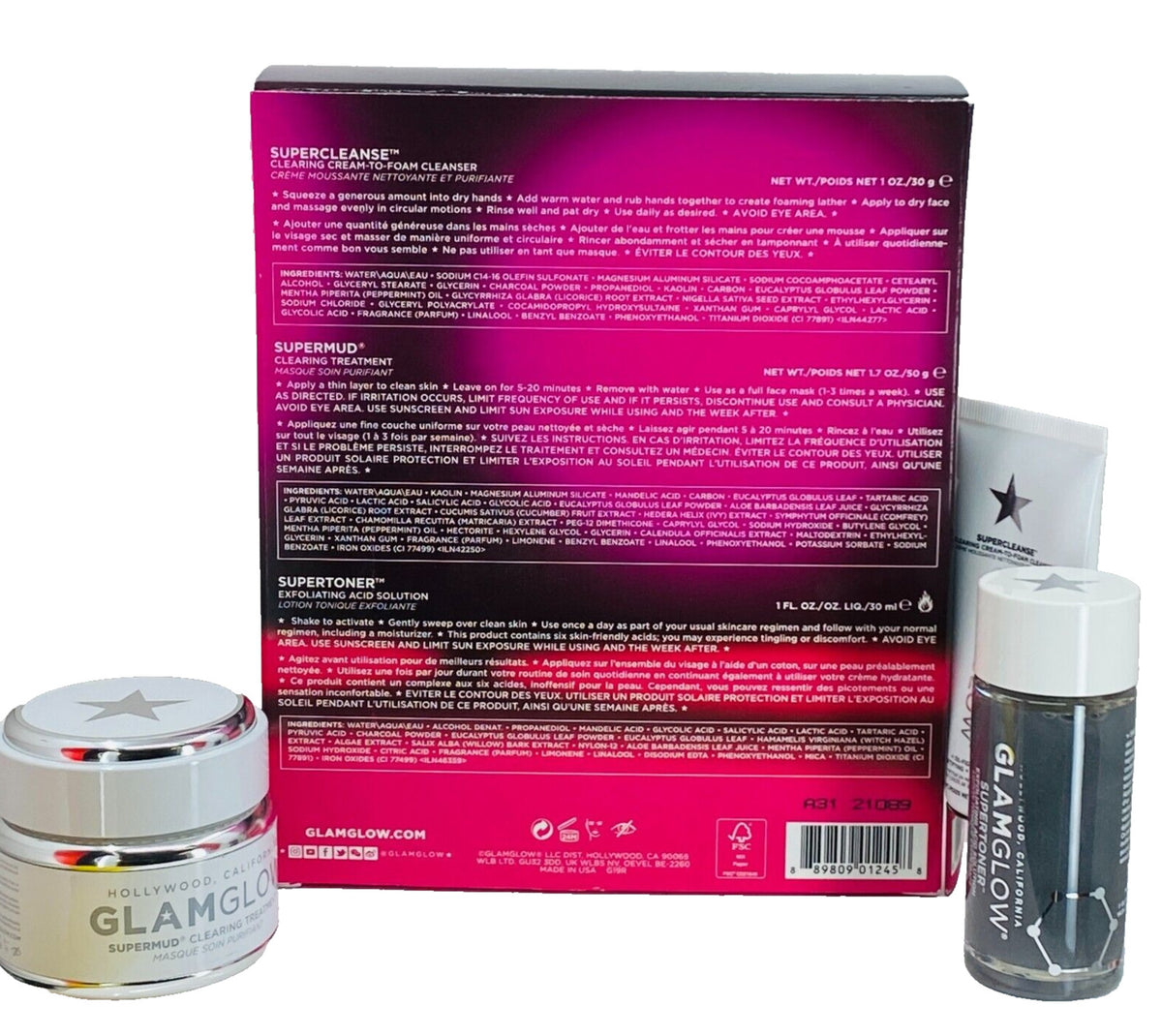 Skin Care Set with 3-Step Glowing Skin Routine - Clear Skin Countdown
