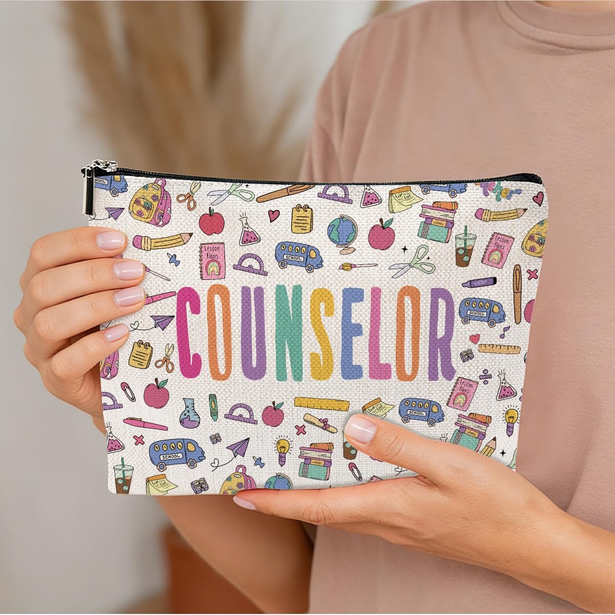 Large Capacity Cosmetic Bag for Makeup & Travel - 9.7x7 Inch, Waterproof Fabric