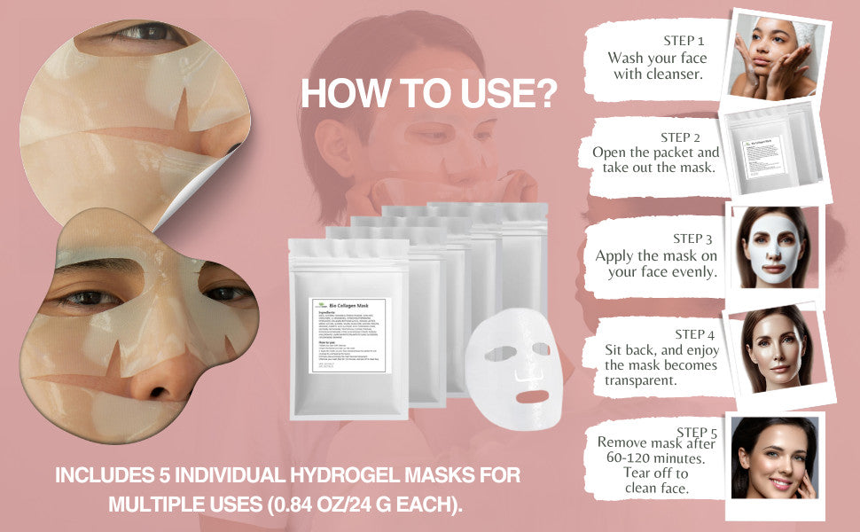 Collagen Anti-Wrinkle Lifting Face Mask - Korean Hydrogel Sheet