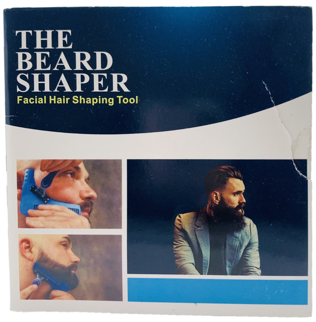 Beard Shaping Tool for Precise Lineups & Symmetry - Blue 7-in-1