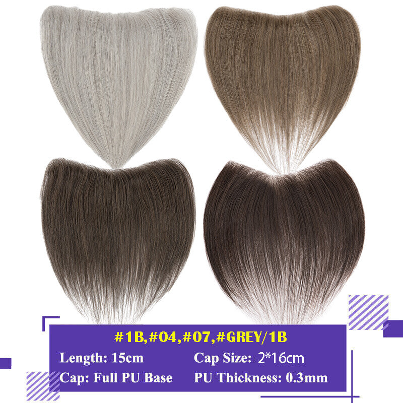 Human Hair Toupee for Men Receding Hairline - Skin PU Base & Natural Look