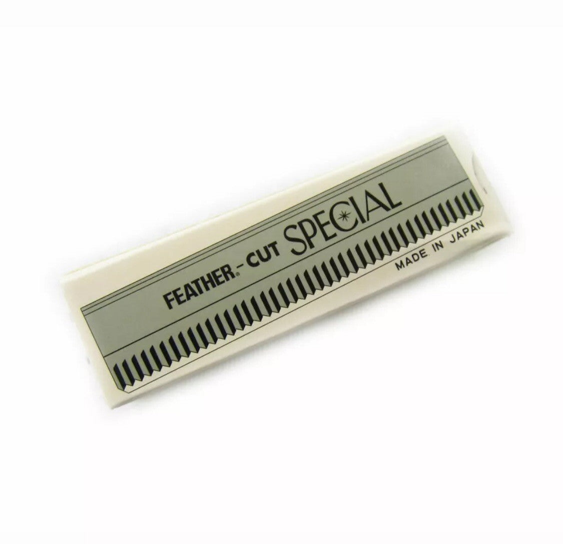 FEATHER CUT STAINLESS X 100PCS BLADE HAIR STYLING RAZOR THINNING