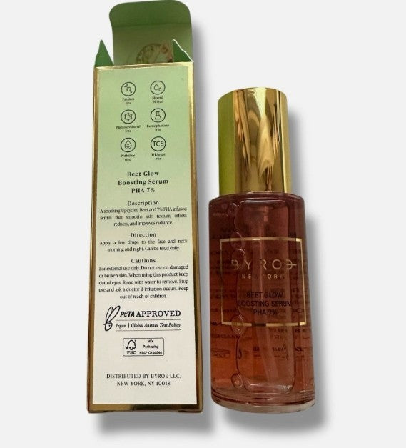 Byroe Beet Glow Boosting Serum with PHA 7% - Full Size 30ML