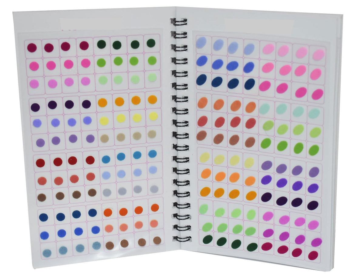 Self-Adhesive Bindi Booklet with Multicolor & Gold Crystal Border - Reusable Women’s Traditional Forehead Adornment