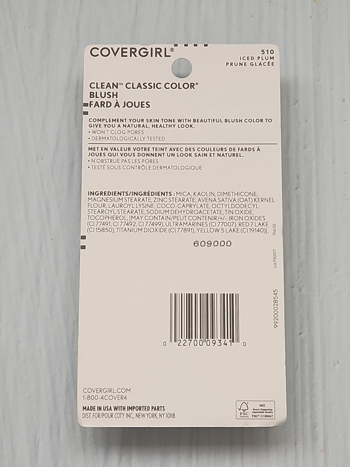 CoverGirl Classic Color Blush 510 Iced Plum - Face Makeup for Natural Look