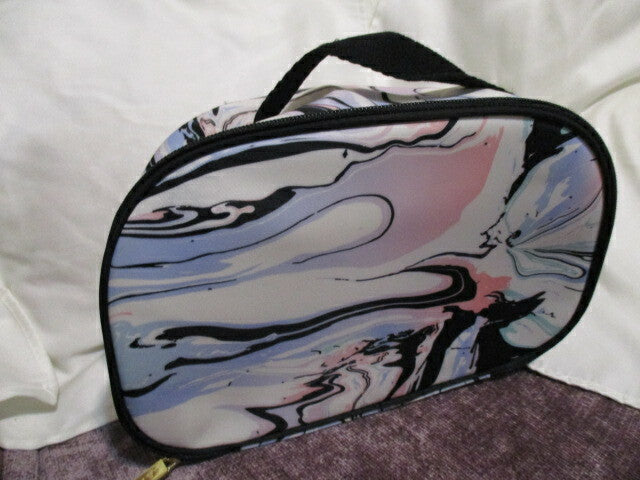 Pink Cosmetic Bag with Top Handle and Zip Closure - 11x7 Inches