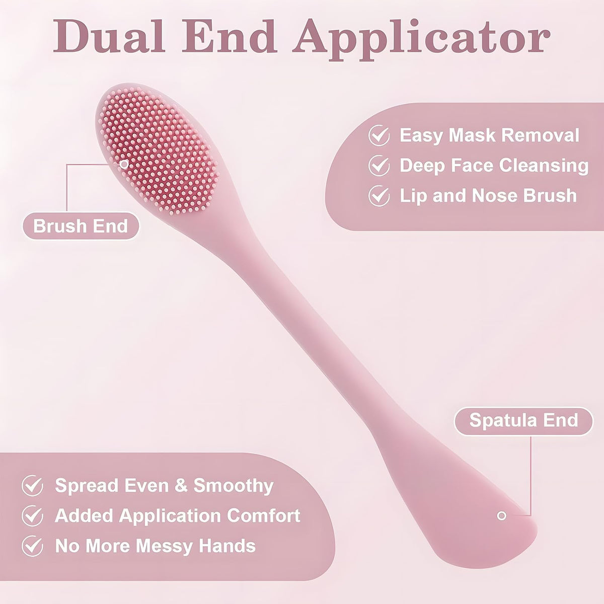 Silicone Facial Mask Applicator Duo Pack – Grey & Purple, 2 Count