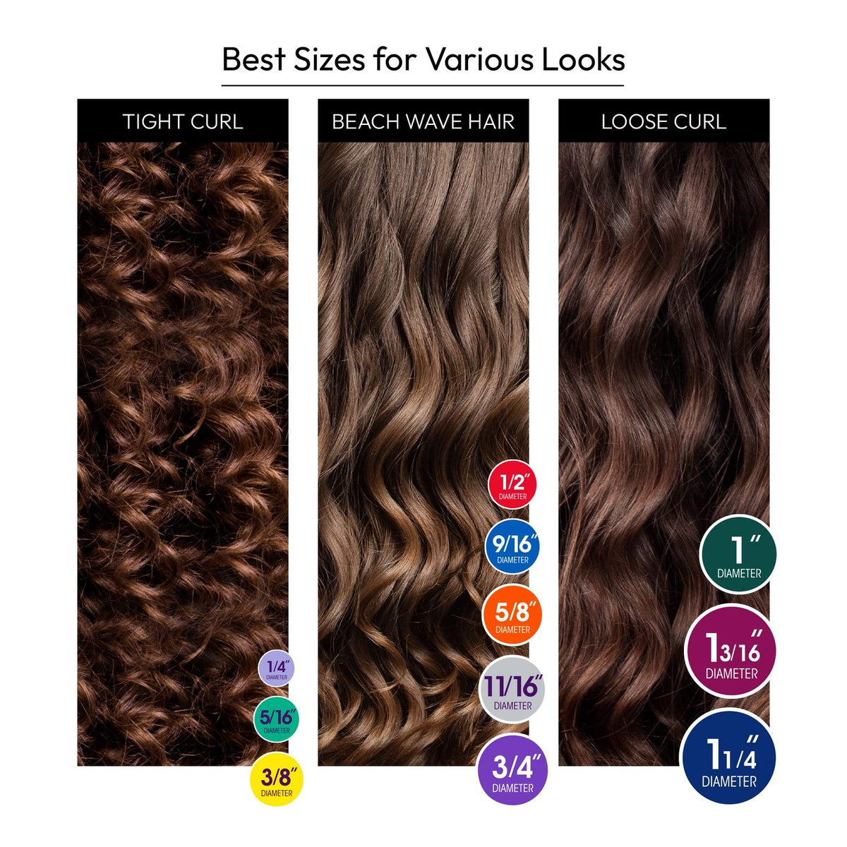 Heatless Hair Curlers Flexi Rods for Natural Curls and Volume - Black