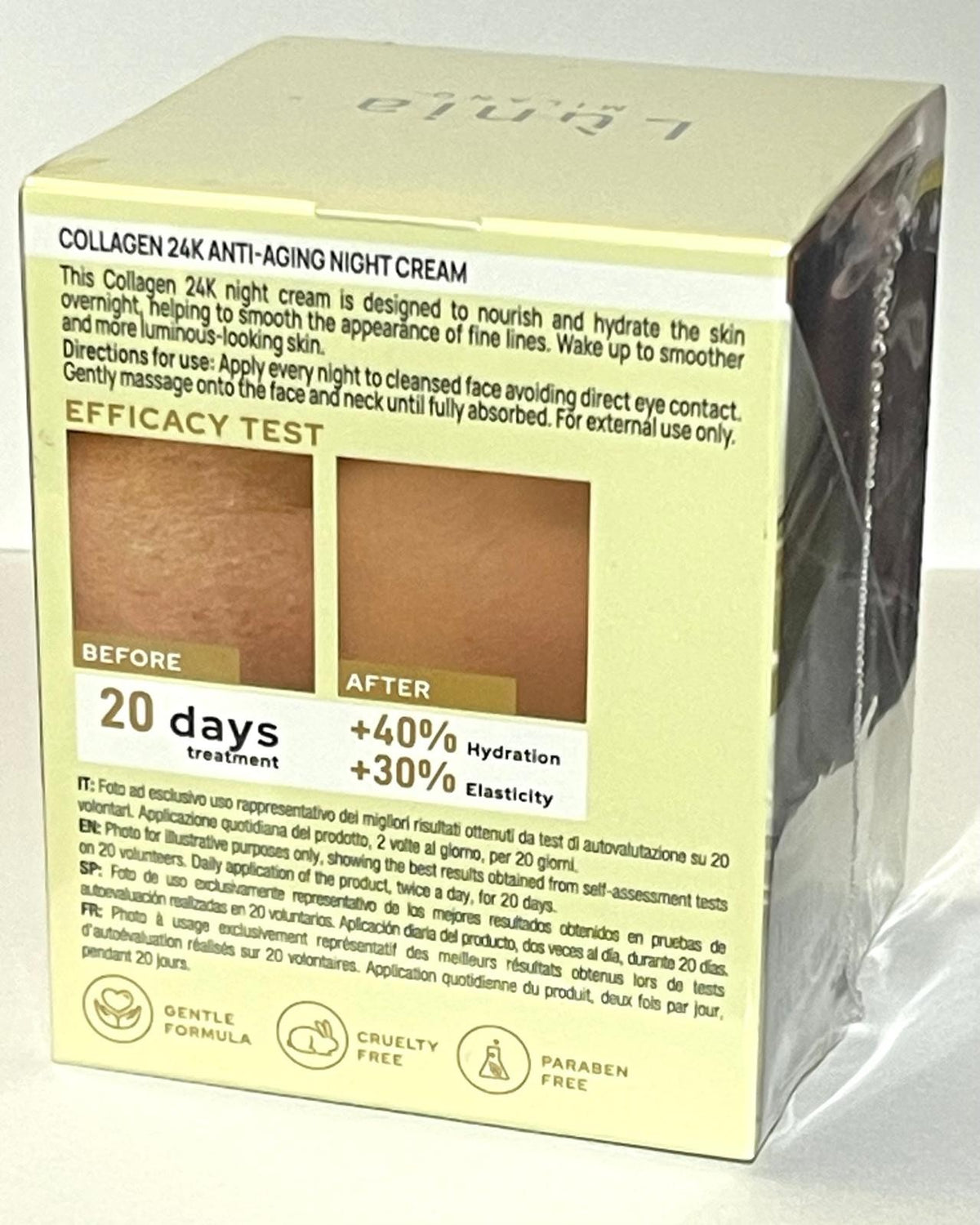 Collagen 24K Anti-Aging Night Cream - Hydrates, Nourishes & Reduces Fine Lines