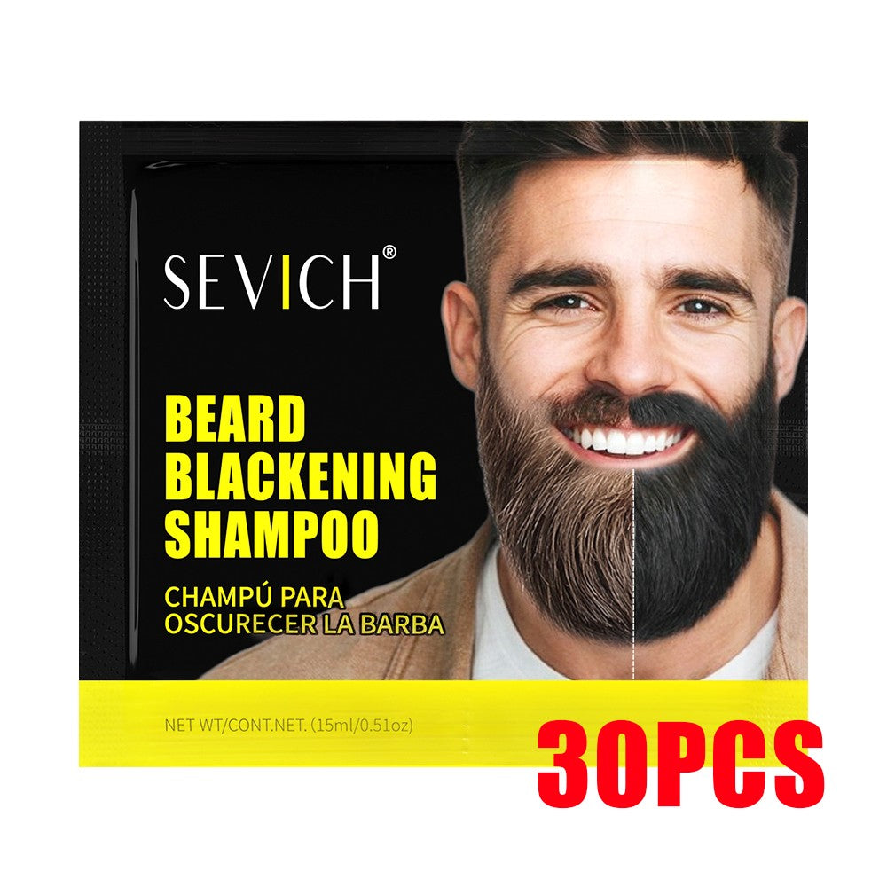 Beard Black Shampoo 5-Minute Color - 30 Pack, 15ml Each