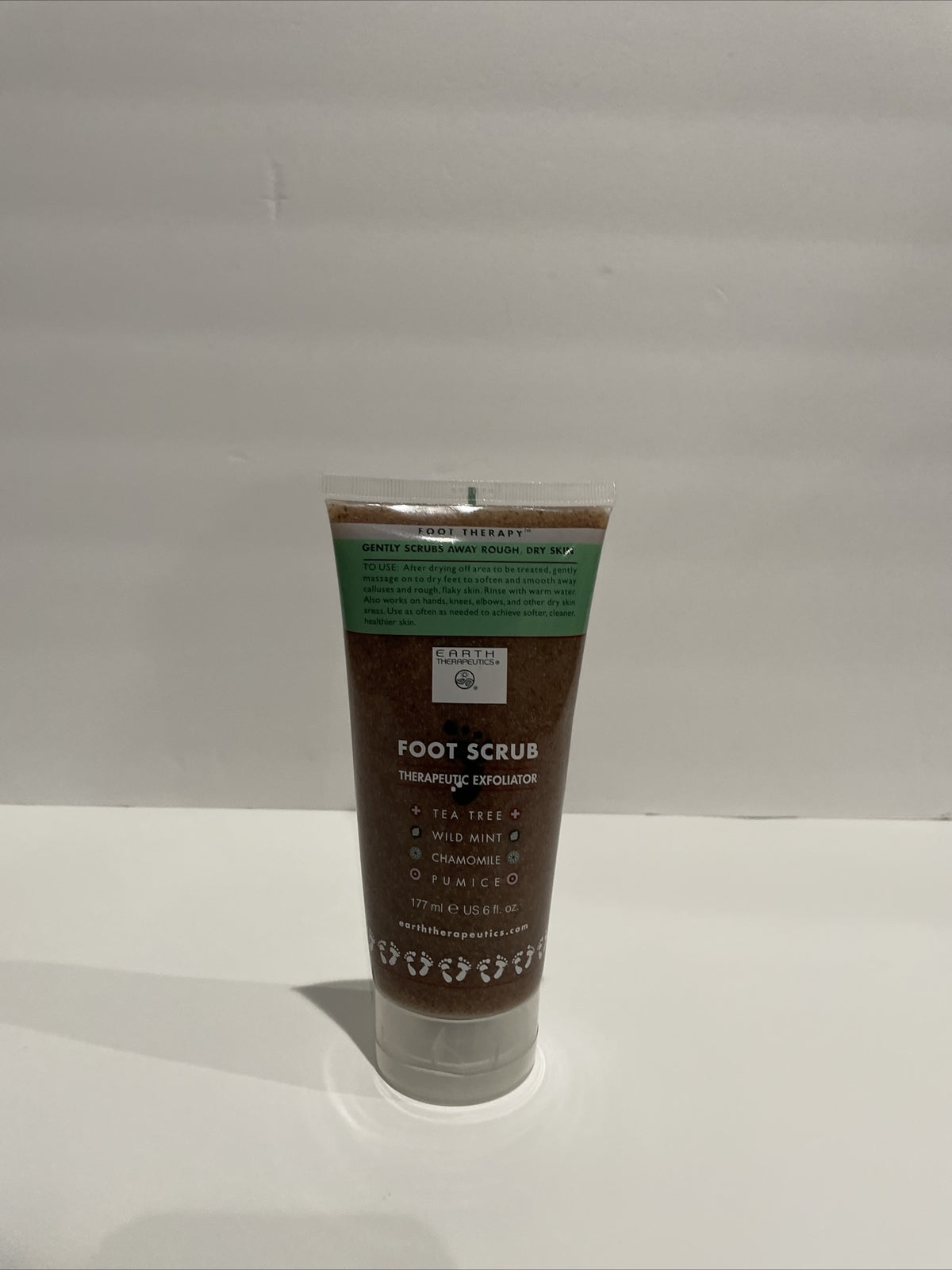 Earth Therapeutics Foot Scrub Therapeutic Exfoliator 6 oz With Tea