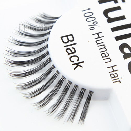 6 or 12 Pairs of Human Hair False Eyelashes - Natural Look, Handmade
