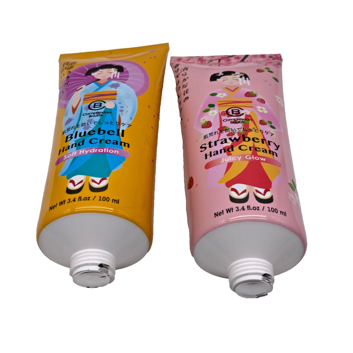Hand Cream Set with Strawberry & Bluebell | Deep Hydration 3.4oz Each