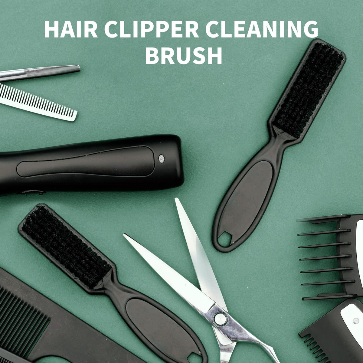 6 Pack Barber Clipper Blade Cleaning Brushes - Professional Hair & Beard Grooming