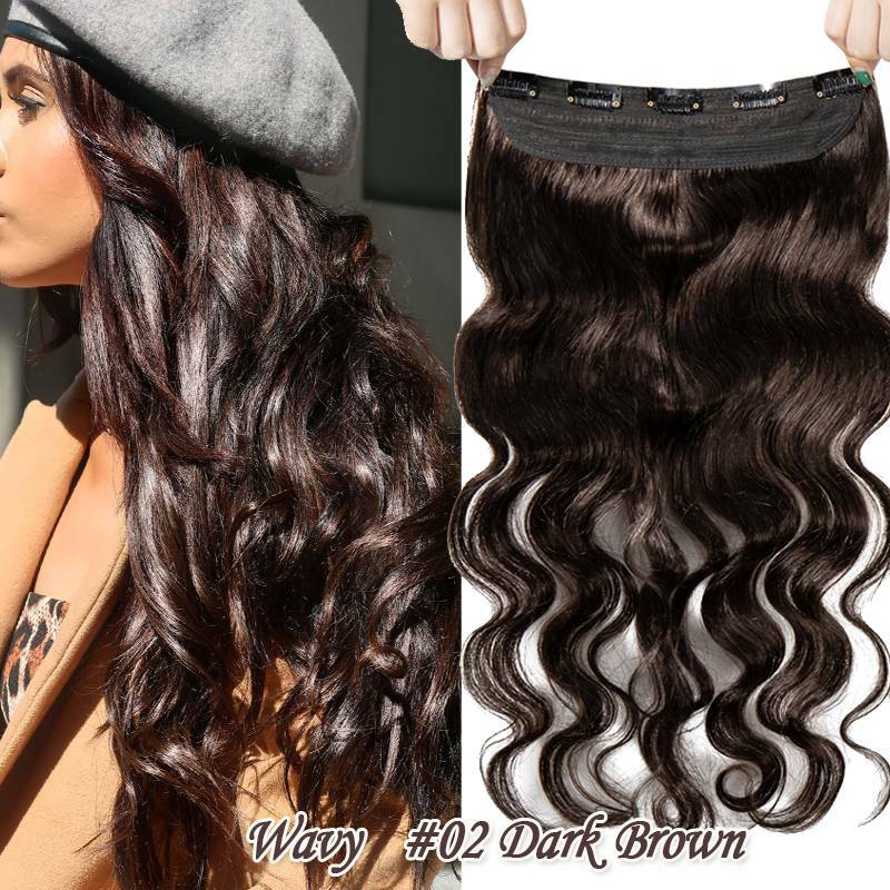 Remy Clip-In Hair Extensions Full Head Set - 16-24 Inch Human Hair