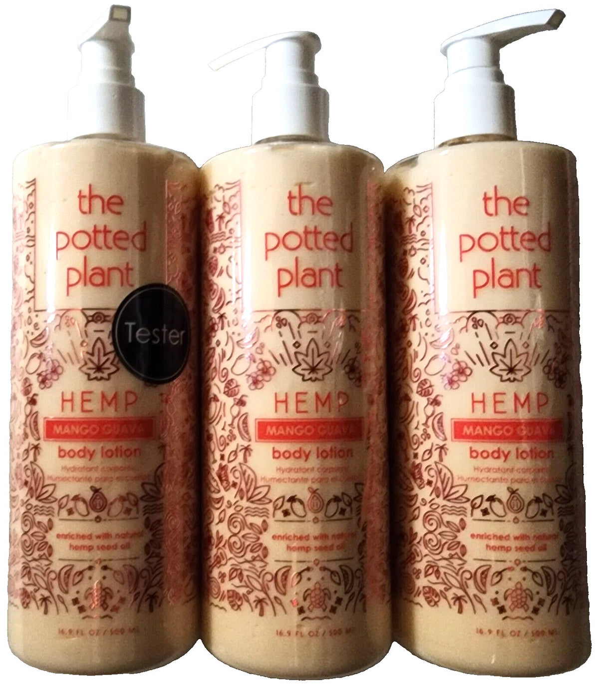 Mango Guava Moisturizer Lotion with Hemp Seed Oil - 3 Pack