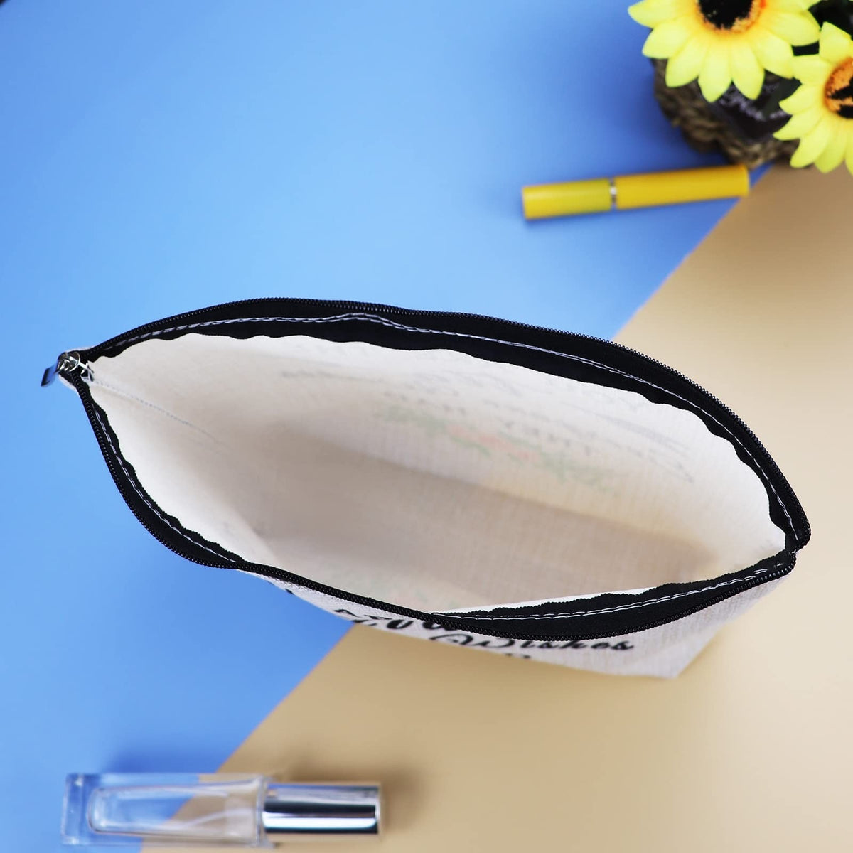 Personalized Aunt Makeup Bag - Niece & Nephew Gift Travel Cosmetic Organizer