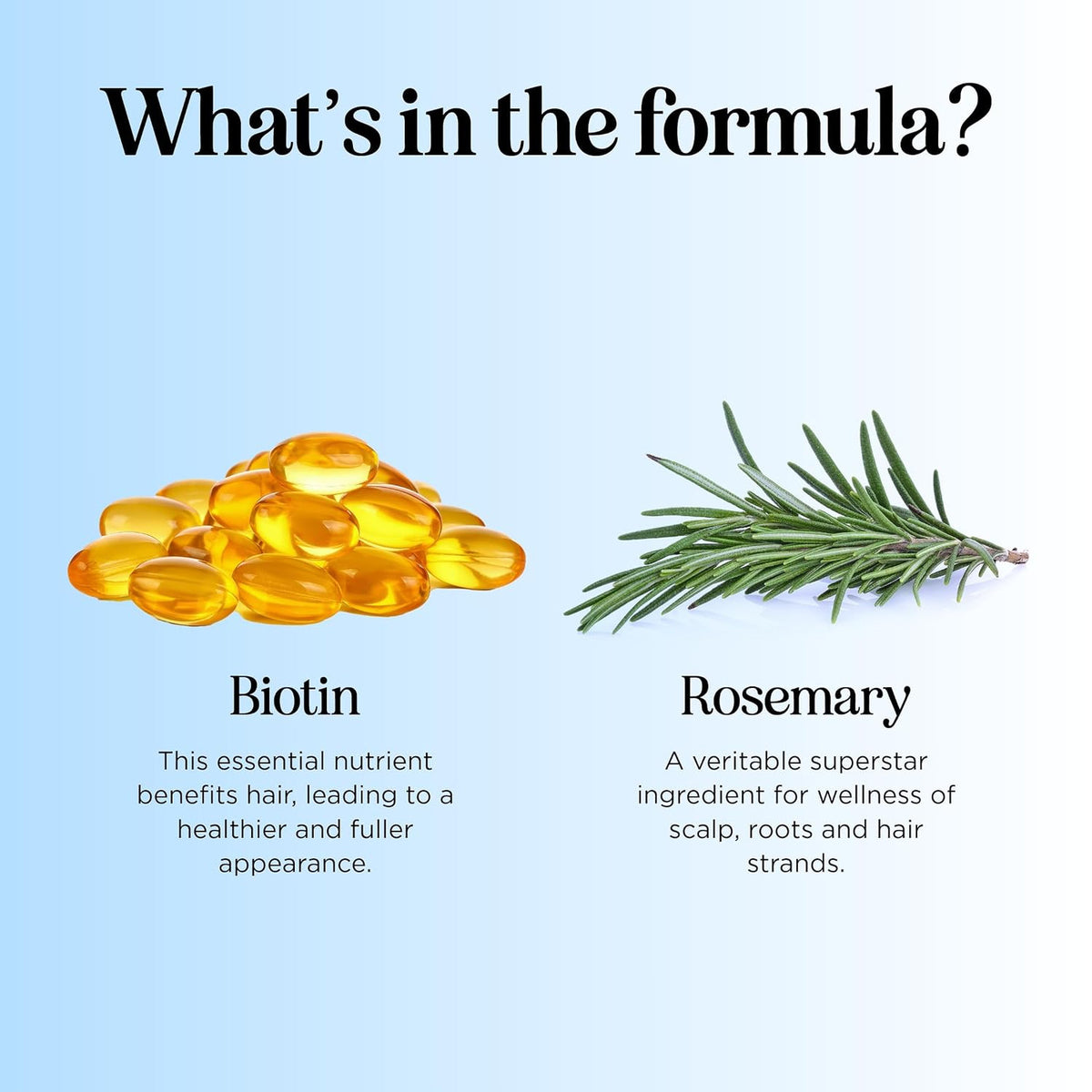 Rosemary Biotin Shampoo for Thinning Hair Vegan Volumizing Fine B