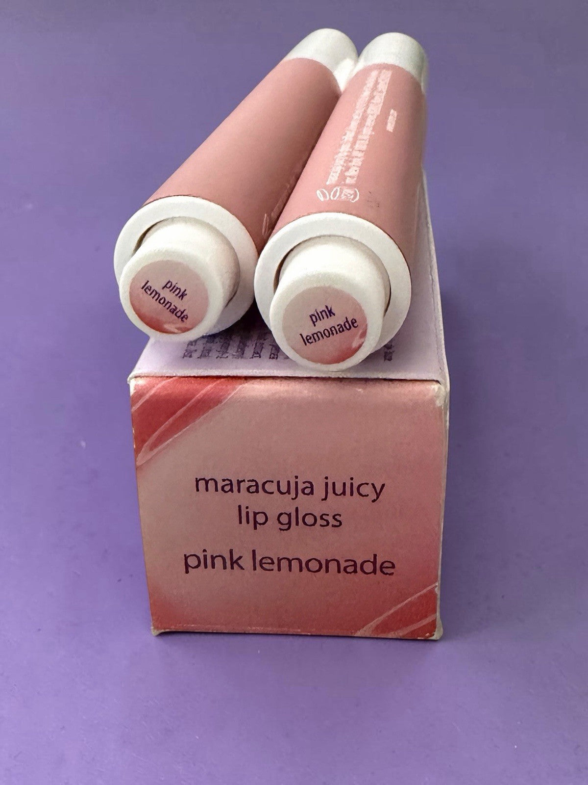 Lip Gloss Keychain Set - Pink Lemonade, Maracuja Juicy Lip Gloss, 2 Pack