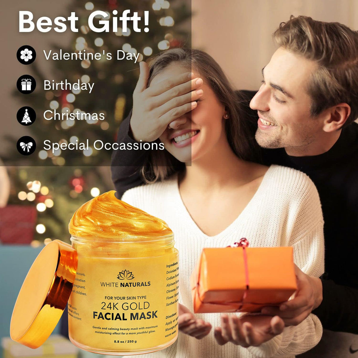 24K Gold Facial Mask - Anti-Aging Moisturizing Treatment