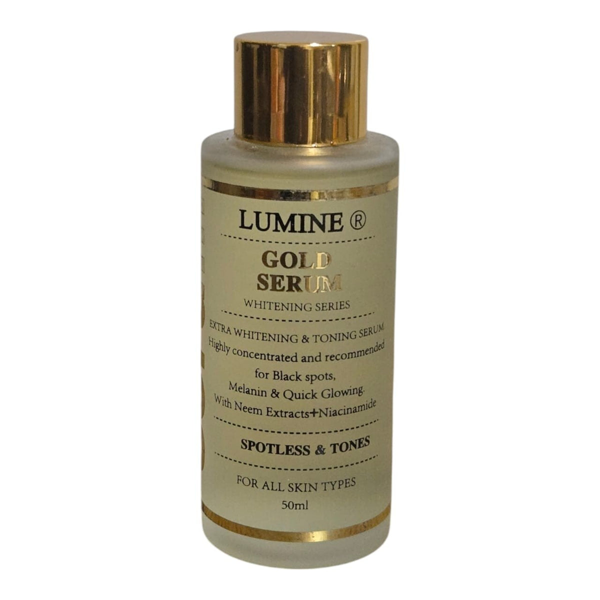 Lumine Gold Spotless Toning Serum - 50ml, Pack of 2 for Radiant Skin