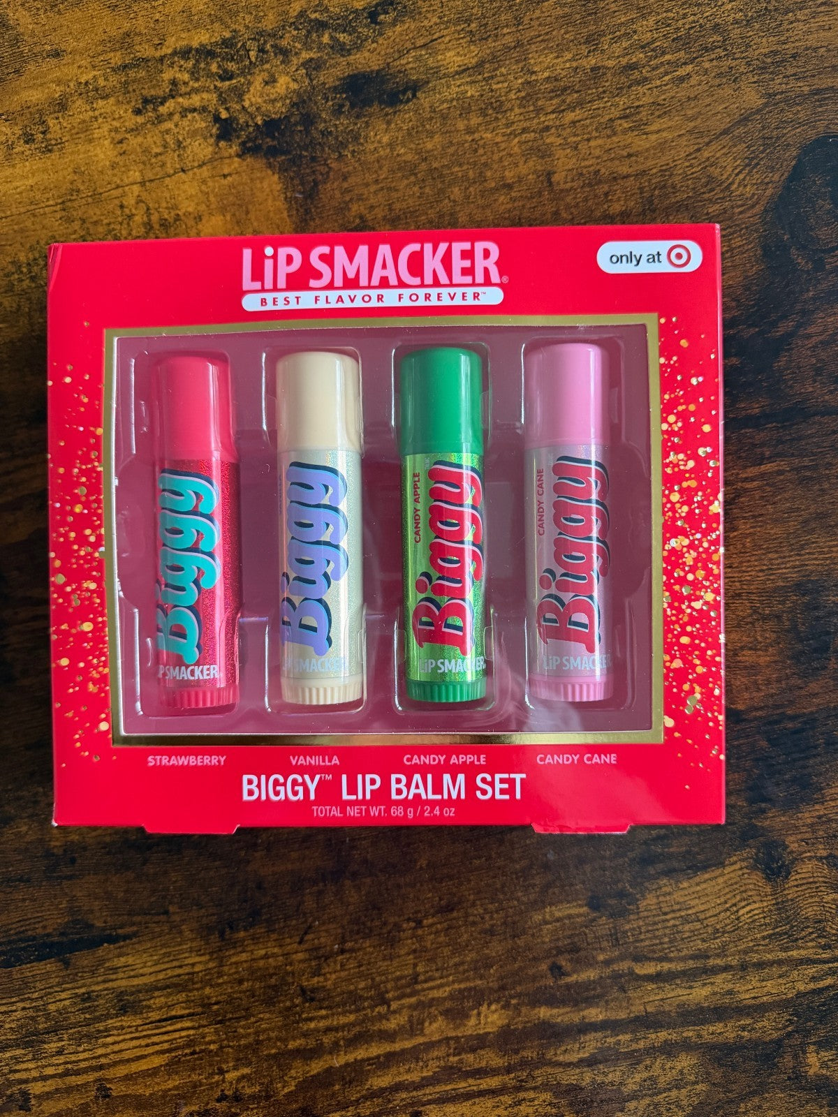 Lip Smacker Biggy Lip Balm Set - Holiday Gift 4-Pack, Limited Edition