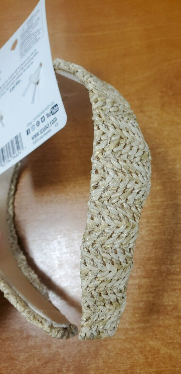 4 Pack: Scünci Ali Fedotowsky Bohemian Khaki Straw Headband