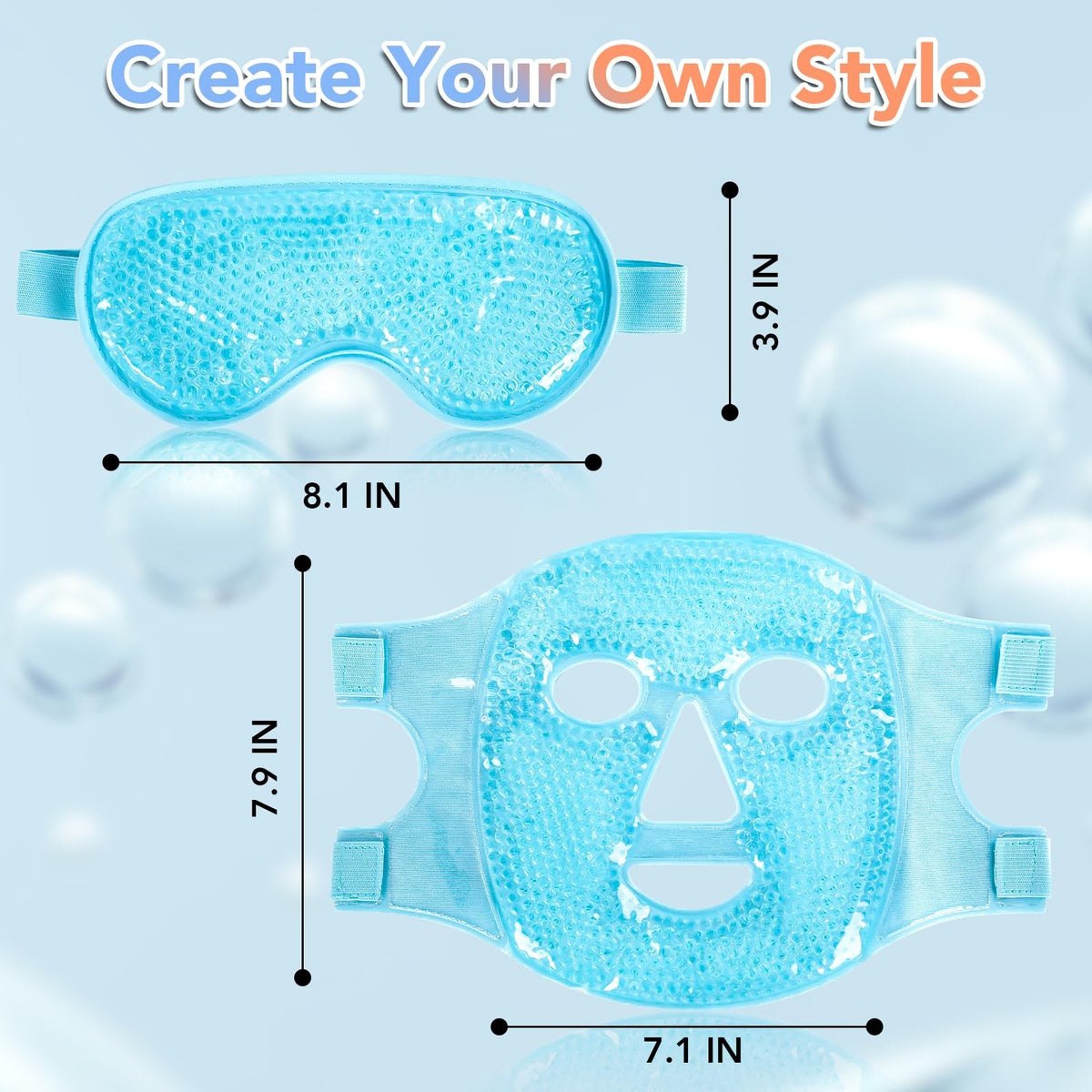 Cooling Eye Mask for Puffy Eyes & Migraine Relief - Reusable Gel Face Mask