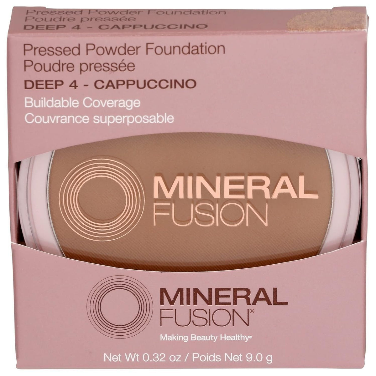 Deep Skin Mineral Fusion Pressed Powder Foundation - Matte Finish, 0.32 oz