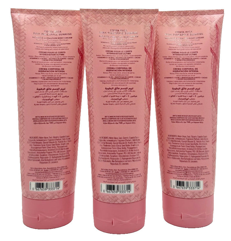 Body Cream Lot of 3 – Costa Rica Pink Pineapple 8 oz
