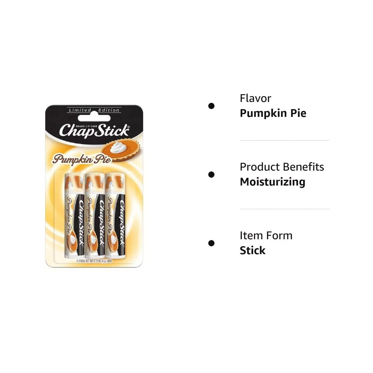 Pumpkin Pie Lip Balm Set - Limited Edition Moisturizing Lip Care Pack