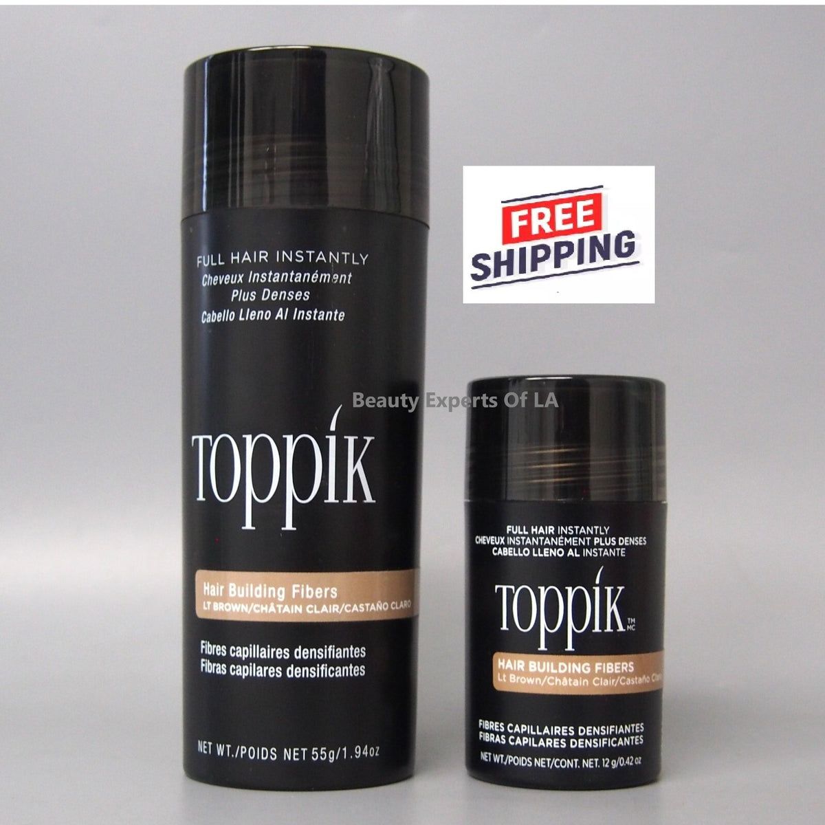 DUO Toppik Light Brown Giant Size 55gr / 1.94oz & Lt. Regular
