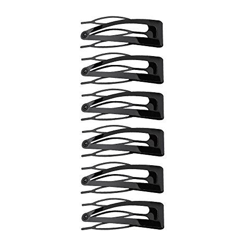 Double Grip Hair Clips, 6 Count, Black (Pack Of 1), Free Shipping