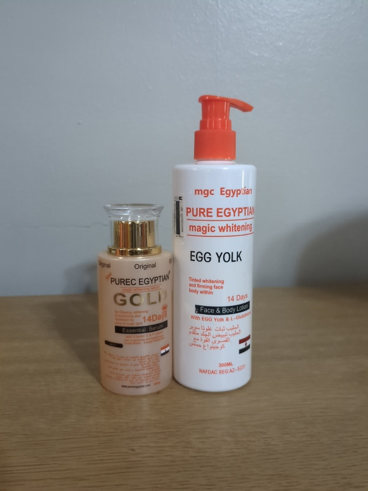Egyptian Gold Face & Body Serum with SPF and Egg Yolk Lotion - Unbranded