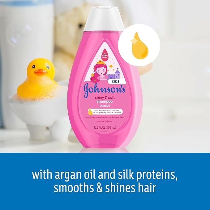 Johnson's Baby Shiny & Soft Tear-Free Kids' Shampoo with Argan Oil