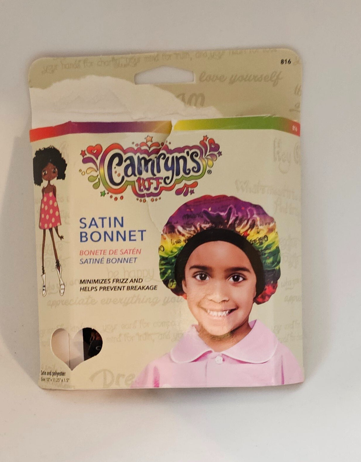 Camryn's BFF Satin Bonnet - 1pc with Free Shipping!! Distressed