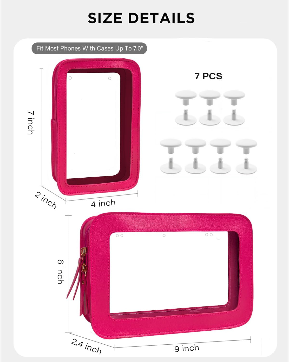 Clear Beach Tote Bag Organizer Inserts - Waterproof Travel Toiletry Pouch Set