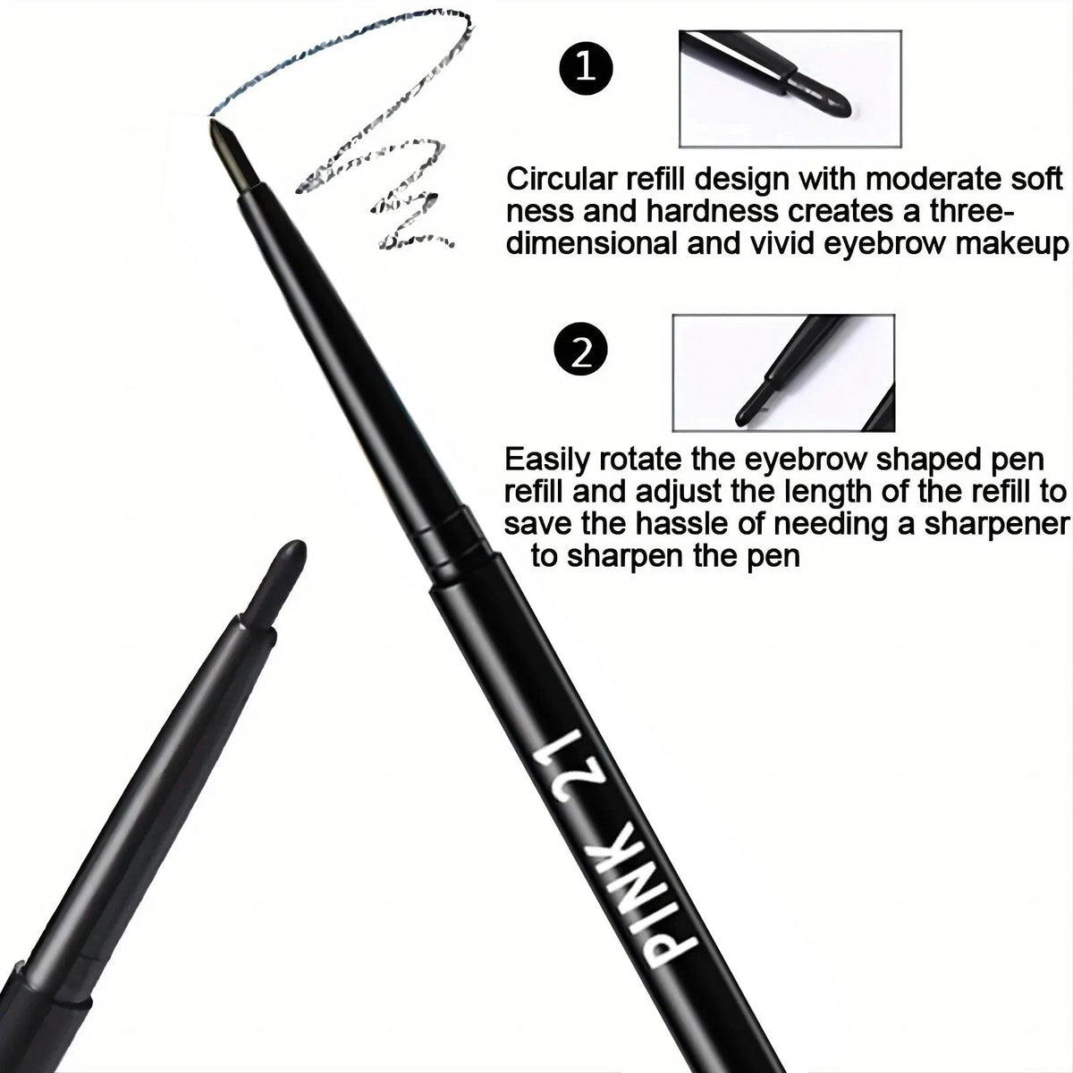 Waterproof Black Eyeliner Pencils Set - Smudge Proof Long Lasting 10 Pack