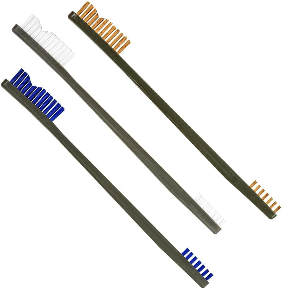 Unisex 3-Pack Otis Cleaning Brushes for Firearms & Equipment - Nylon & Bronze