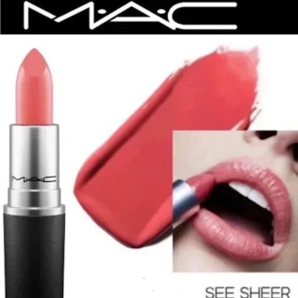 MAC Lustre Lipstick SEE SHEER Full Size - Authentic New In Box