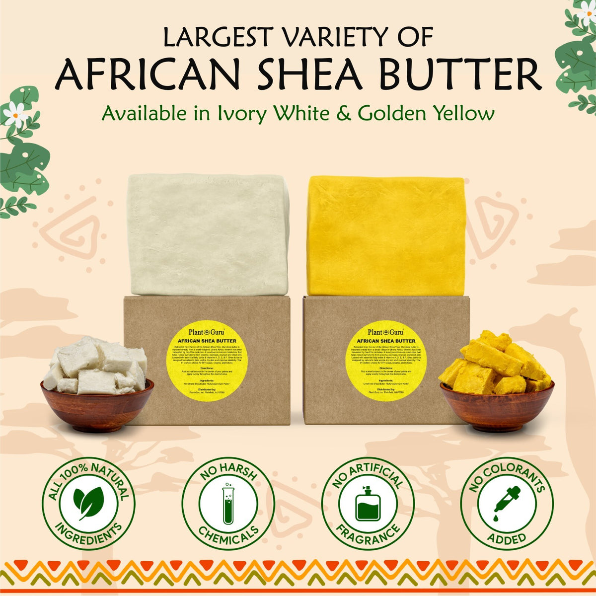 Raw African Shea Butter 8 oz - 100% Pure Organic Unrefined