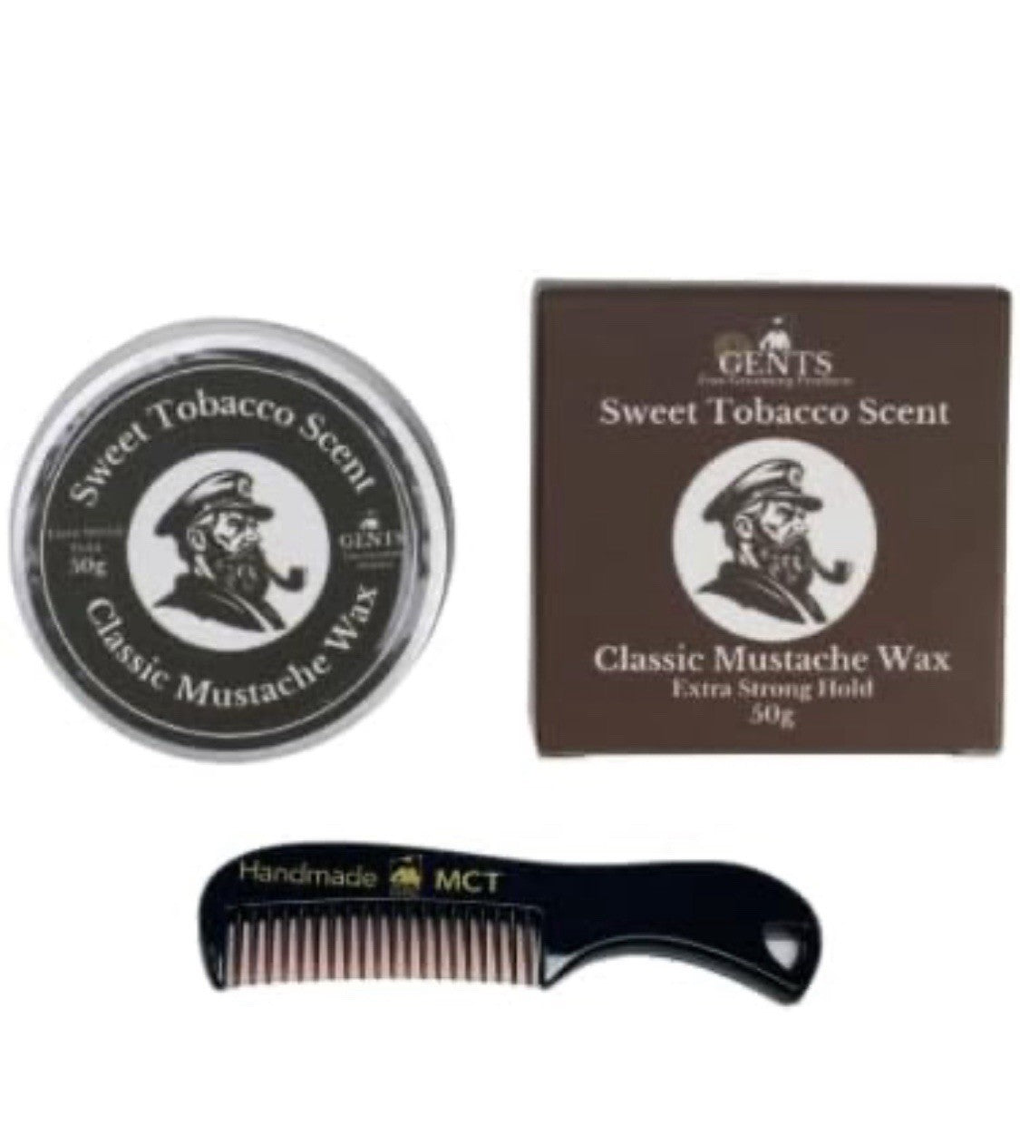 Sweet Tobacco Mustache Wax & Styling Comb - 1.7oz