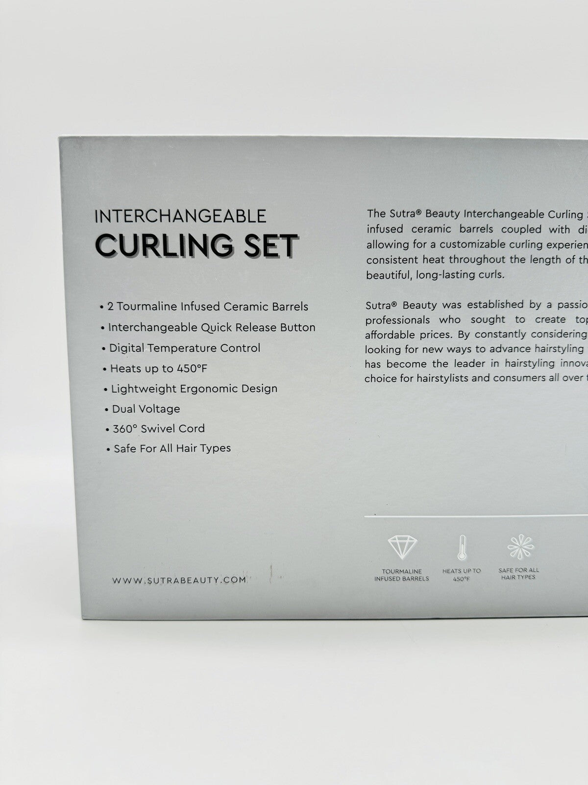 Hair Curling Iron Set with Interchangeable Tourmaline Ceramic Barrels