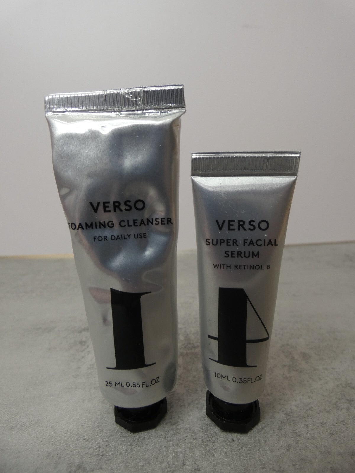 Travel Foaming Facial Cleanser & Serum Set - 0.85 fl oz & 0.35 oz Sealed