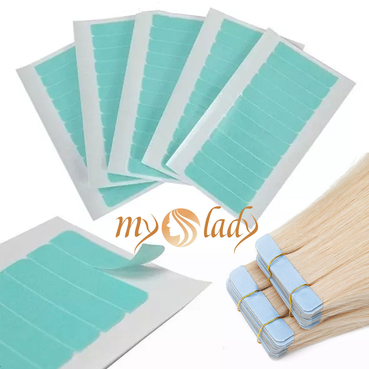 Double Sided Hair Extension Tape - Waterproof Invisible Adhesive Sheets