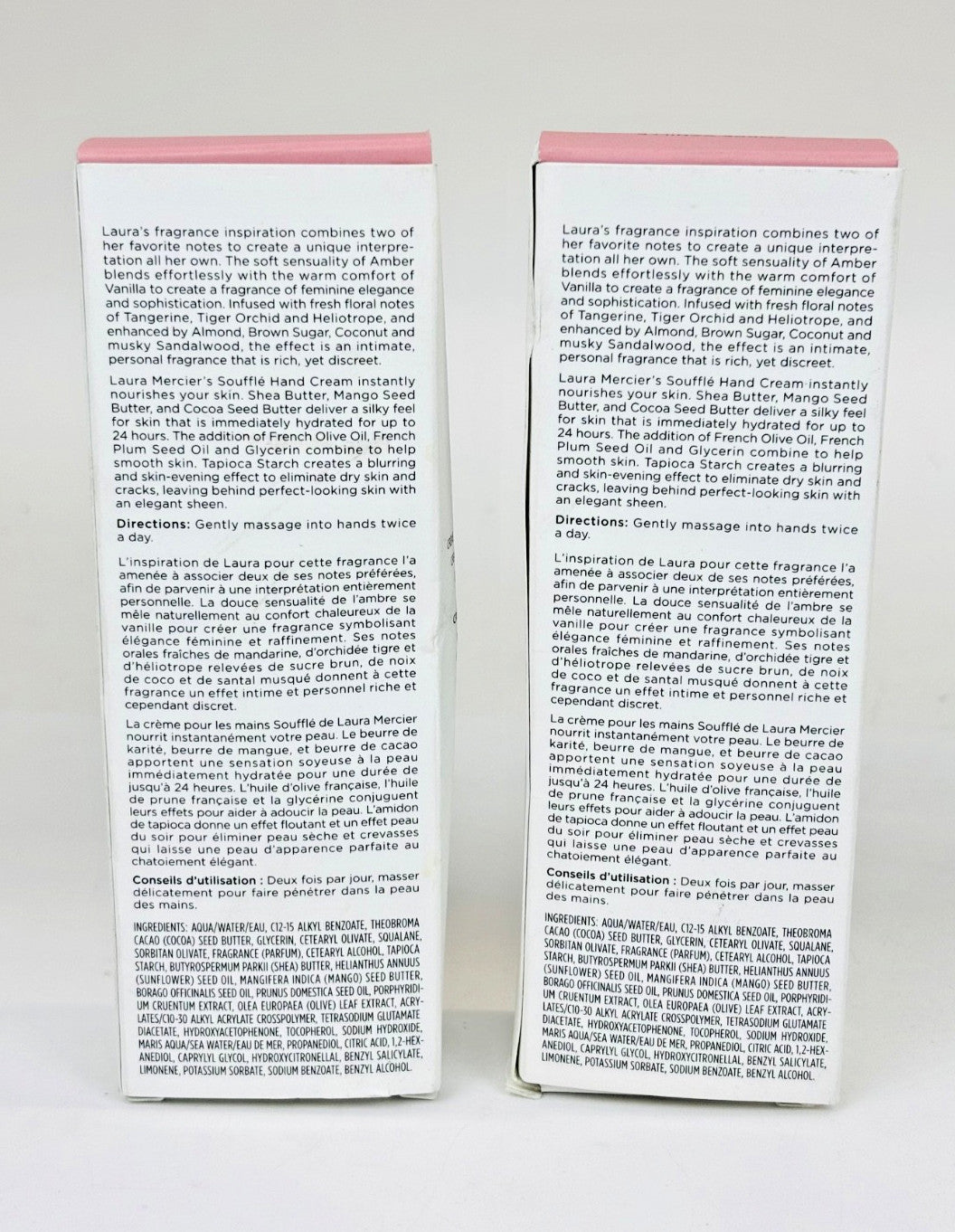 Ambre Vanille Soufflé Hand Cream 50ml – 2 Pack